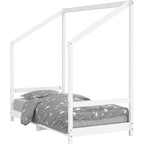 Lit Simple,Lit enfant,Cadre de lit pour enfant blanc 80x160 cm bois de pin massif CFW5027242 (1/5)
