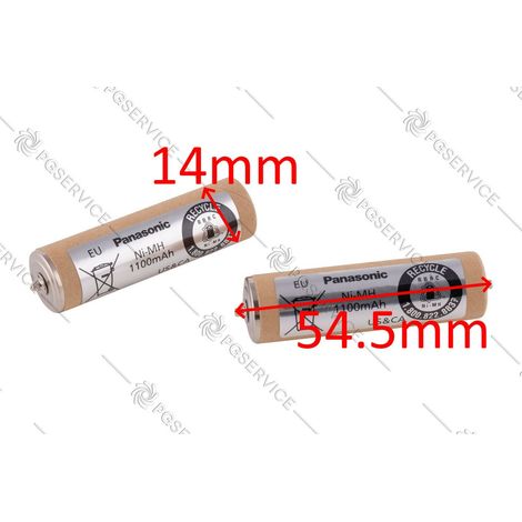Panasonic 2x batterie 1.2V 1100mAh rasoio ER160 ER1511 ER1610 ER389 ERDGP72 ERH (1/2)