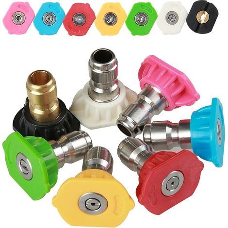 Buse multifonction 7 couleurs pour nettoyeur haute pression — Tête de pulvérisation pour lavage auto haute pression (1/5)