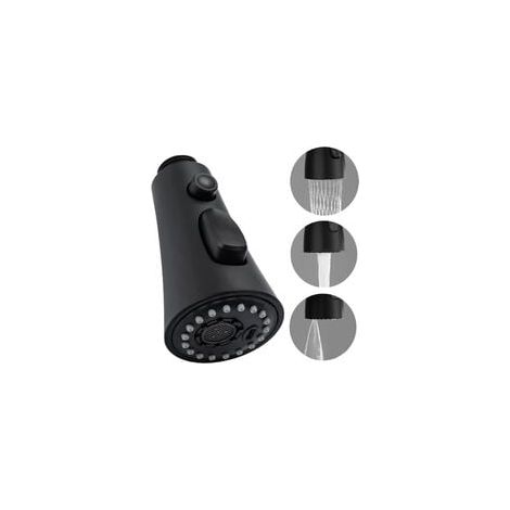 3 Modes Douchette Robinet Cuisine, Extractible Douchette Evier Cuisine G1/2 Tête Robinet Cuisine Douchette Remplacement Pour Salle De Bain Lavabo Chromé Noir (1/5)