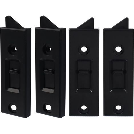 Verrou Porte 4 Pièces Rechange pour Loquet Inclinable et Serrures Porte Coulissante pour Pièces Intérieures, Fenêtres, Portes De Salle De Bain, Garages, Etc (1/4)