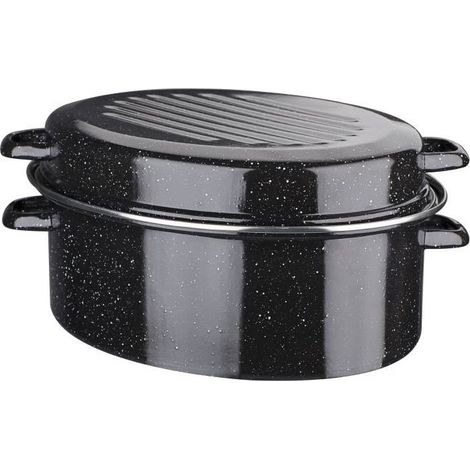 Cocotte in acciaio smaltato - GSW - Daubière Email - 32 cm - Ovale - Induzione (1/3)