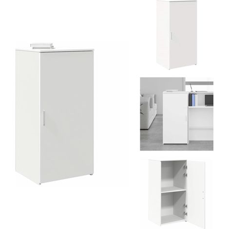 Armoire de rangement blanc 50x45x103,5 cm bois d'ingénierie - Armoire De Rangement - Armoires De Rangement - Armoire - Armoire De Buffet (1/5)