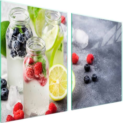 Plaque de protection en verre pour poêle 2x45x52 Fruits (1/5)