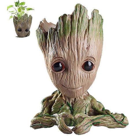 Pot de fleurs Udream Groot, pot de fleurs, porte-stylo, jouet en forme d'arbre Groot (1/4)