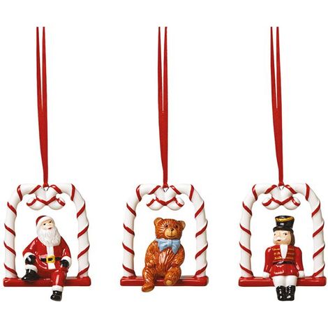 VILLEROY ET BOCH - NOSTALGIC ORNAMENTS.SET 3 BALANCOIREN
