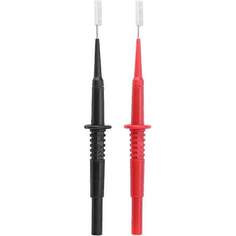 P5008 2 Stück Schwarze rote Bananenstecker-Buchse Isolierte Multimeter-Prüfspitzen Durchstichnadeln