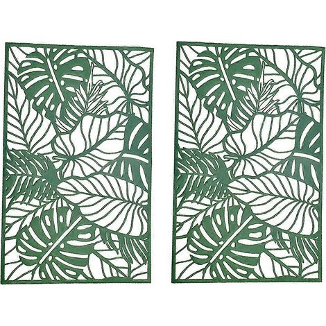 Set de table rectangulaire motif feuille de monstera (lot de 2) (1/5)