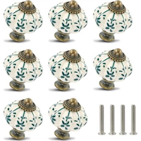 12 Pieces Pumpkin Cabinet Knobs, Vintage Dresser Knobs - Vintage Drawer Pulls with Screws for Cabinet Drawers and DIY Projects (1/4)