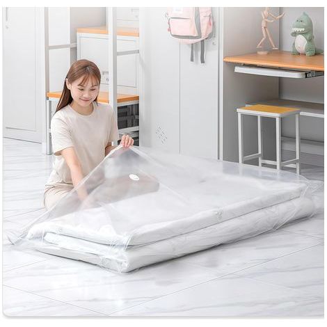 Grands sacs de rangement sous vide étanches et refermables pour économiser de l'espace pour matelas, vêtements, matelas compressé de 80%, (220 x 100 cm) (1/5)