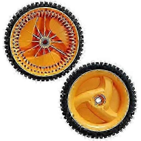 Lot de 2 roues de tondeuse 53T, compatibles Husqvarna, Electrolux, McCulloch, Rally et autres marques - roues motrices robustes pour pelouse (1/5)