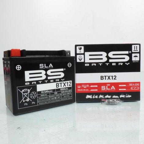 SLA-Batterie BS Battery für Auto YTX12-BS / 12 V 10 Ah, neu