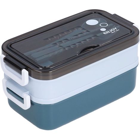 Boîte-repas isotherme en acier inoxydable 304, 2 niveaux empilables, 200ml, avec fermeture pliante - Idéale pour soupe et déjeuner