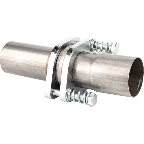 Raccord de réparation de bride universel en acier inoxydable 304, Ø 51 mm (2 pouces), long. 225 mm, argenté, pour échappement auto, boulon à ressort, fixation rapide, 1 pièce (1/5)