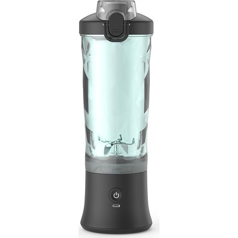 Tragbarer Mixer, 600 ml Smoothie-Maker mit 6 Klingen, 4000 mAh Frischsaftmixer, bereitet 20 Becher Saft zu, ideal für Reisen, Küche, Büro und Outdoor-Aktivitäten