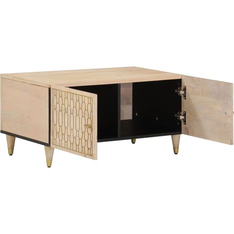 Maison Exclusive - Tavolino da Salotto 80x50x40 cm Legno Massello di Mango (1/5)
