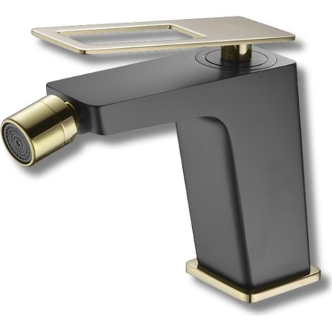 IMEX - grifo monomando bidé oro negro serie suecia (1/4)