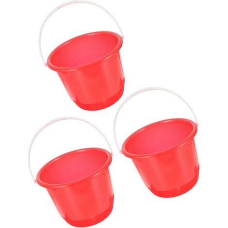 3pièces Seau Portable avec Poignée Lot de Seaux pour Jardin ou Salle de Bain Seau Grande Capacité pour Plage