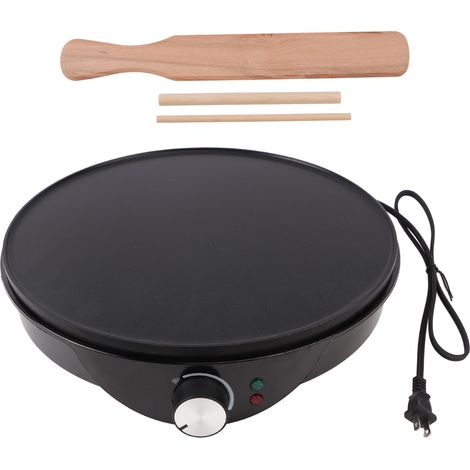 Crêpière électrique 12 pouces antiadhésive avec lève-pâte en bois, étaleur de pâte, prise US 100-120V, idéale pour cuisine (1/5)