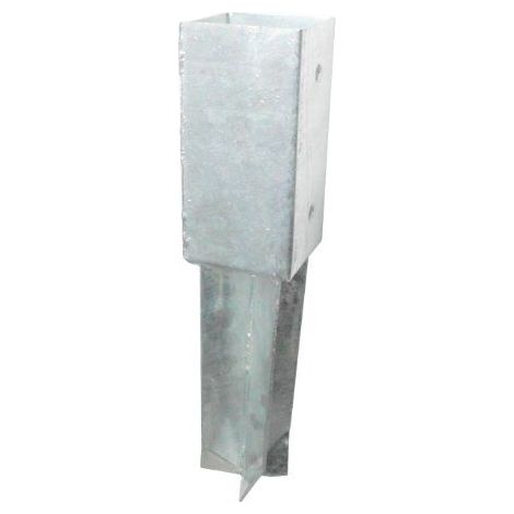 Connex HV4331 Douille au sol avec perforations galvanisée à chaud pour fixation au béton 10.5 mm, 71 x 71 x 350 mm