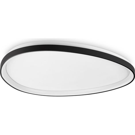 Ideal Lux Plafoniera moderna Gemini 1 luce LED integrato nero metallo