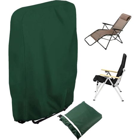 Housse de protection pour chaise longue relaxante de jardin pliante, imperméable, résistante au vent, en tissu Oxford, avec housse et sac de rangement, 1 pièce (1/5)
