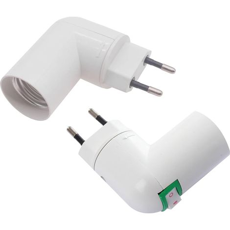 Douille Sans Fil, Lampe Avec Interrupteur, Adaptateur de Culot E27, pour Lampe de Cuisine Mobile et Garage (sans ampoule), 2PC