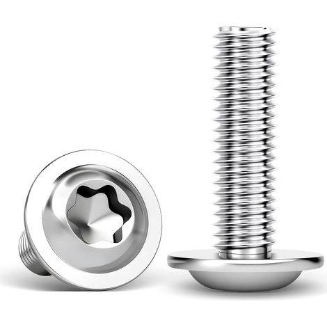 Lot de 60 vis à bride M4x16 mm, inox Torx (1/5)