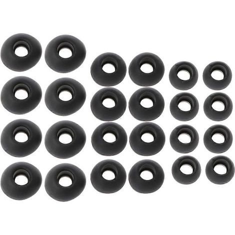 1 Set mit 12 Paar kabelgebundenen Premium-Ersatz-Silikon-Ohrstöpseln (Größe S für M/L Ohrstöpsel)