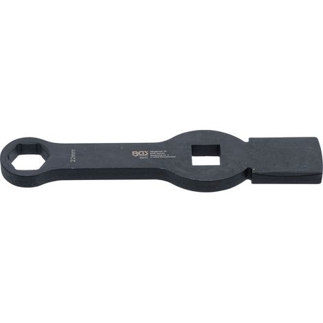 BGS Schlag-Ringschlüssel Sechskant mit 2 Schlagflächen SW 22 mm - 35342