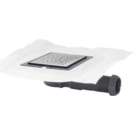 Wirquin – Bonde de douche à l'italienne 30723968 – Mini extra-plate avec siphon orientable 40 mm – Grille inox haute qualité SODA – Installation rapide et étanche