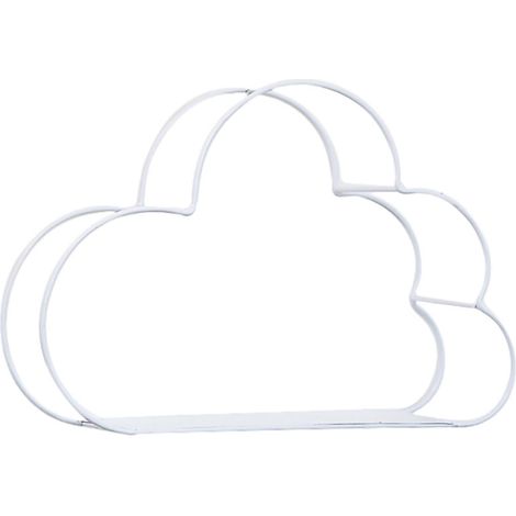 Étagère de rangement en fer forgé en forme de nuage, support suspendu décoratif pour pots de fleurs, boîte de rangement, présentoir à livres mural (1/5)