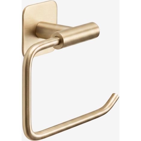 Porte-rouleaux adhésif pour salle de bain en acier inoxydable Ondreli SKLUM Or brossé (1/5)