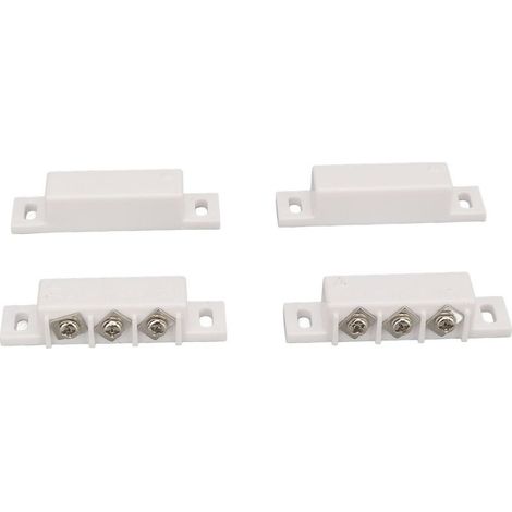 2 jeux d'interrupteurs de porte magnétiques filaires NC, sans Contact fermé normalement ouvert pour la sécurité de la maison, 100V DC (1/5)