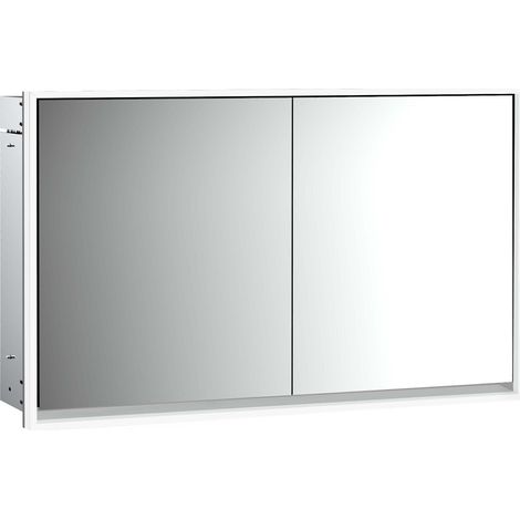 Armario con espejo iluminado emco loft, 1300mm, 2 puertas, modelo (1/5)