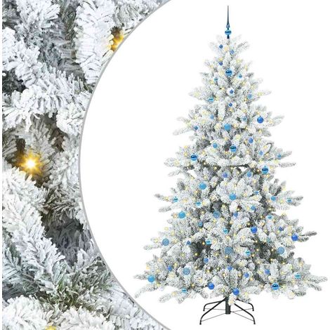 Albero di Natale Artificiale con Rami Pieghevoli Bianco 240 cm vidaXL (1/5)