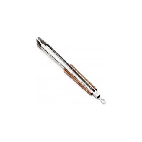 Petromax Pinza da barbecue argentata con manico in legno 54-56 cm