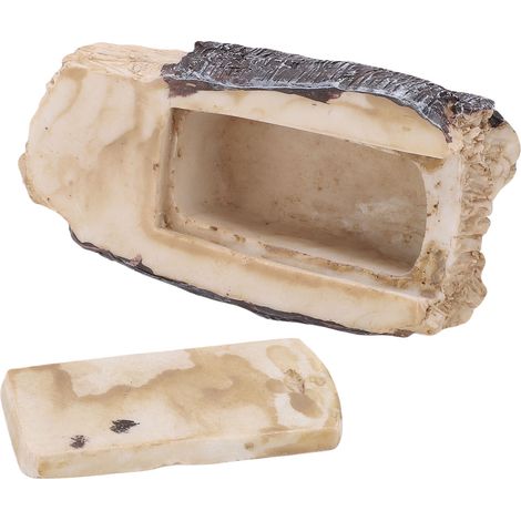 Cache-clés en forme de branche d'arbre, en résine résistante aux intempéries, avec compartiment secret pour dissimuler une clé dans un jardin extérieur. (1/5)
