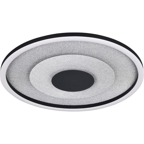Reality LED-Deckenleuchte Yomo Ø40 cm schwarz matt getrennt schaltbar Deckenlampen (1/3)