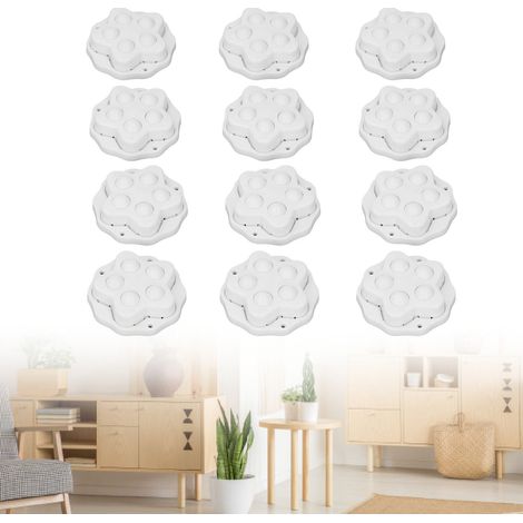 360° drehbare Kleberollen, robustes ABS, 12 Räder, weiß, Klebeperlen, für Möbel und Haushaltsgeräte (1/5)