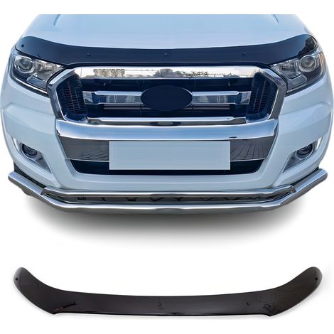 Déflecteur de Capot Compatible avec Ford Ranger 2015-2022 en Acrylique Noir (1/5)