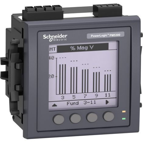PowerLogic - centrale de mesure - PM5341 - Ethern - mémoire - 2E/2S relais - MID - METSEPM5341 (1/2)