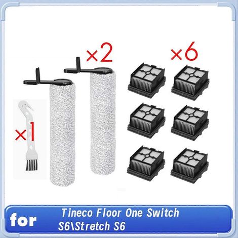 Filtro con cepillo giratorio y 1 cepillo de limpieza para aspiradora en seco y húmedo Tineco Floor One Switch S6/Stretch S6 C()
