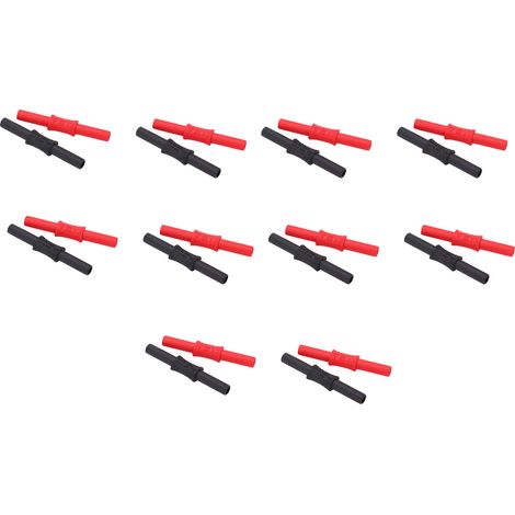 10 Ensemble J.20009 Fiche Banane Coupleur 4mm Connecteur de Prise Banane Femelle à Femelle Adaptateur Pour Instruments Electroniques (1/5)