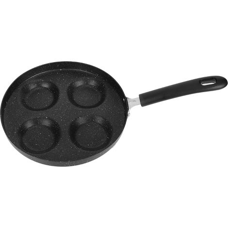 Poêle antiadhésive à 4 trous pour œufs, pancakes et steaks, ustensile de cuisson pour petit-déjeuner (1/5)