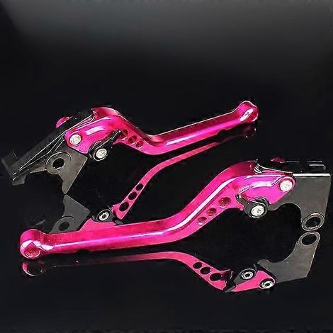 Pour Kawasaki Er6n Er 6n Er6 N Ninja 650r Er-6f 2009-2016 2015 Accessoires de poignée de levier de frein et d'embrayage en aluminium CNC pour moto (rose long) (1/5)