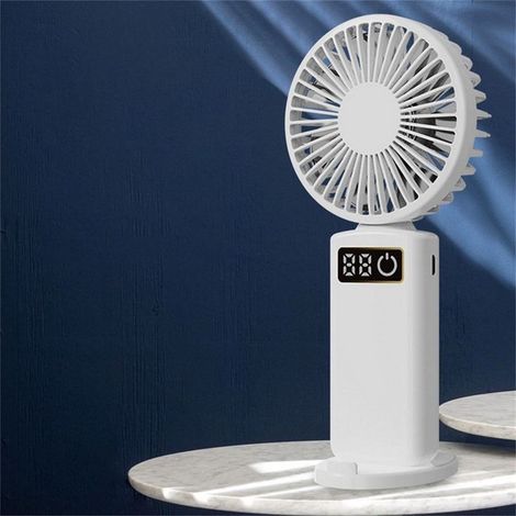 Ventilateur Portable Rechargeable USB - Ventilateur Mini Silencieux Électrique - Pour Chambre Bureau Bureau Extérieur - 1 Pièce (1/3)