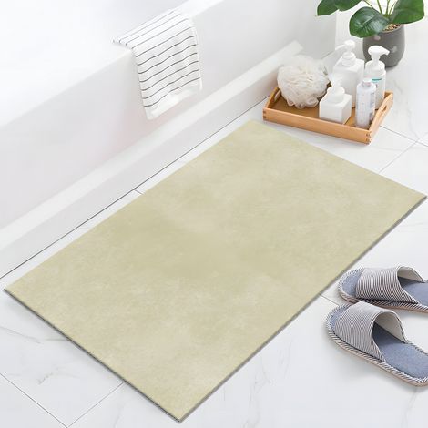 Tapis de bain, tapis de toilette, paillasson [Beige/40 x 60 cm] (1/5)