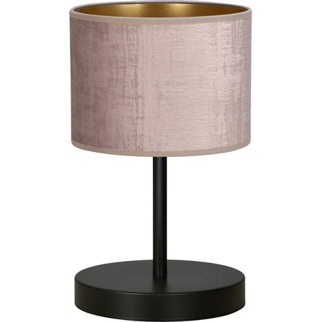 Lampe de chevet Emibig Hilde noire/rose 1xE27 34cm 15W (1/5)