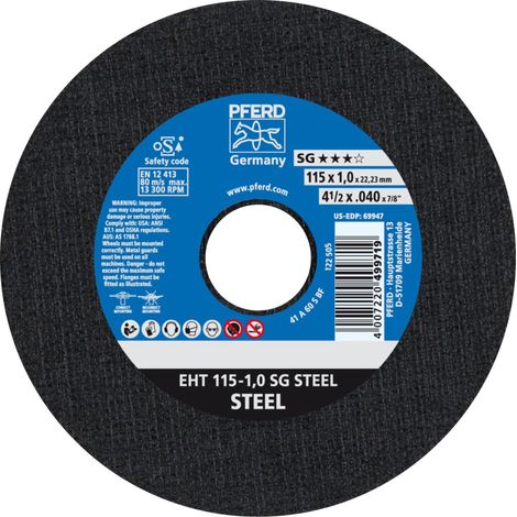 Pferd Trennscheibe Eht 115-1,0 Sg Steel (1/4)